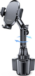 2025 Upgraded Universal Cup Phone Holder for Car, [Rotatable & Adjustable] Long Neck Car Cup Holder Phone Mount Compatible with iPhone, Samsung, Google & More Smartphones