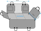 2026 Upgraded Back Seat Extender for Dogs - Large Hard Bottom Dog Car Seat Cover Holds 550lbs, Waterproof Dog Hammock Pet Bed with High-Density Foam Non-Slip Backseat Protector