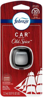 Car Odor-Eliminating Air Freshener Vent Clip, Original Old Spice Scent, 1 count