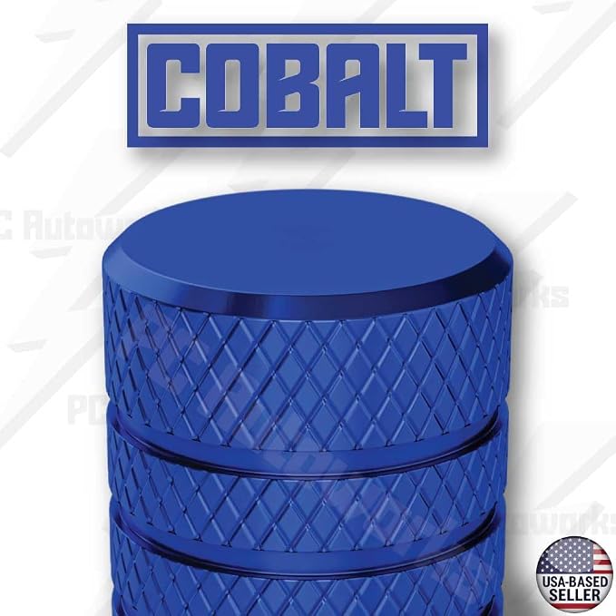 Aluminum Tire Valve Stem Caps – Anti-Rust, Premium Anodized Aluminum, Corrosion-Resistant, Easy Install, Universal Fit for Car, Truck, Bike, SUV – 1 Pack/Set of 4 (Cobalt Blue)