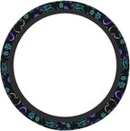 Paw Print Heart Print Steering Wheel Cover Anti-Slip,Sweat Absorption Universal 15 inch Steering Wheel Covers Cute car Accessories for Men Women