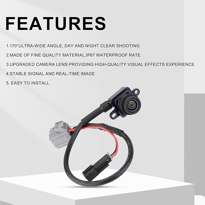Rear View Backup Camera Replacement for Dodge Journey 2011 2012 2013 2014 2015 2016 2017 2018 2019 2020 Parking Back Up Camera Replaces# 56054158AB 56054158AC 56054158AD 56054158AE 56054158AF