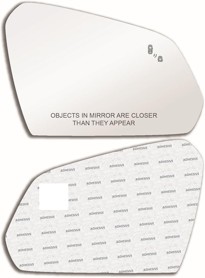 Blind Spot Convex Mirror Glass with Full Size Adhesive for 2015-2019 Hyundai Sonata Passenger Side View Right RH