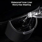 Leakproof Car Trash Can, Car Trash Bin with Removable Liner, Waterproof Automotive Garbage Can for Car Door, Seat Back, Console, Multipurpose Organizer for Vehicle Home Office (Black)