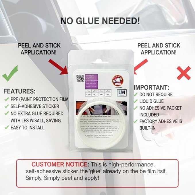 4 Door Edge Paint Protection Film PPF 8mil Precut Strips, Universal Fit Clear Tape Door Seal, Car Accessories Car Cover, Scotch Guard, Clear Tape, Door Protector, SUV