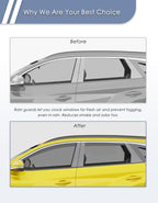 in-Channel Window Rain Guard for Fit for Hyundai Tucson 2022 2024 2023 2025 2026 Rain Guards Side Window Visors Low Profile Vent Visor Window Deflectors Vent Shades Car Accessories