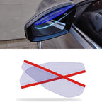 2Pcs Carbon Fiber Side Mirror Rain Visor Guard, Auto Rain Eyebrow Guard, Universal for Cars, Trucks and SUVs (Transparent)