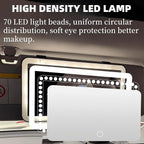 Universal Car Sun Visor Vanity Mirror with LED Lights & Touch Dimming | Car vanity mirror,Car makeup mirror, Makeup mirror for car, Rechargeable Vanity Mirror for Women,3 Color Modes,Car Mirror