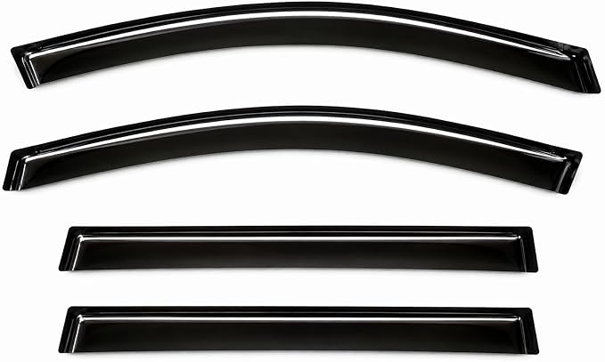 2013-2018 Tape-On Rain Guards Side Window Deflector Visors for Toyota RAV4 LE XLE SE Limited Platinum Black 2014 2015 2016 2017