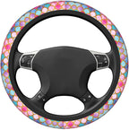 Mermaid Fish Scale Steering Wheel Cover, Universal 15 Inch Colorful Neoprene Car Protector, Non-Slip & Breathable Wheel Sleeve for Most Cars, Sedans, SUVs, and Trucks