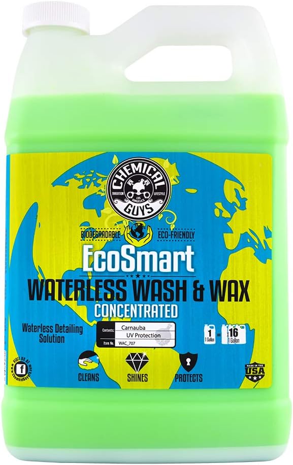 WAC_707 EcoSmart Hyper Concentrated Waterless Car Wash and Wax, Safe for Cars, Trucks, SUVs, Motorcycles, RVs & More, 128 oz (1 Gallon)