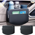 2Pcs Multifunctional Car Storage Box,Trash Can, Auto Door Side Organizer,Large Capacity Storage Bag,Foldable Back Seat Storage Pocket, Car Accessories Organizer Box(Style B)