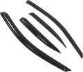 WD2-470 Dark Smoke 4 Pcs Set Window Visor (Outside Mount) Deflector Rain Guard Compatible with 1999-2005 Volkswagen Jetta