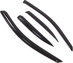 WD2-470 Dark Smoke 4 Pcs Set Window Visor (Outside Mount) Deflector Rain Guard Compatible with 1999-2005 Volkswagen Jetta