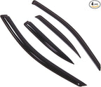 Outside Mount Window Vent Visors Rain Guards Compatible with Volkswagen Jetta 1999-2005 | Side Window Wind Deflectors Rain Shields | Black Tinted, 4 Pcs Set, BGWV-470
