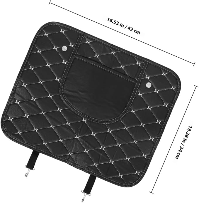 Car Seat Back Protector Durable Kick Mat with Built Storage Bag Backseat Organizer for Cars Comfortable Protection from Dirt Scratches for Family Travel