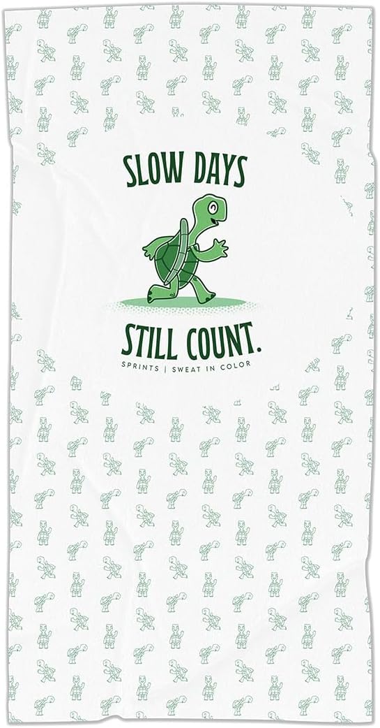 Athletic Running Towel, Full-Sized, Car Seat Cover - Moisture Wicking (Slow Days Still Count)
