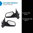 2 Piece Driver and Passenger Side Mirror Assembly Set Electric Adjustment Heated No Memory Textured Compatible with 2014-2018 Chevrolet Silverado GMC Sierra 1500 2015-2019 2500 3500 HD GM1320492