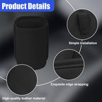 Leather Car Cup Holder, Hanging Automotive Back Seat Bottle Holders, Scratch-Resistant Vehicle Door Drink Holder, Clip-On Auto Organizer Accessories for Soda Cans, Coffee (Black/2PCS)