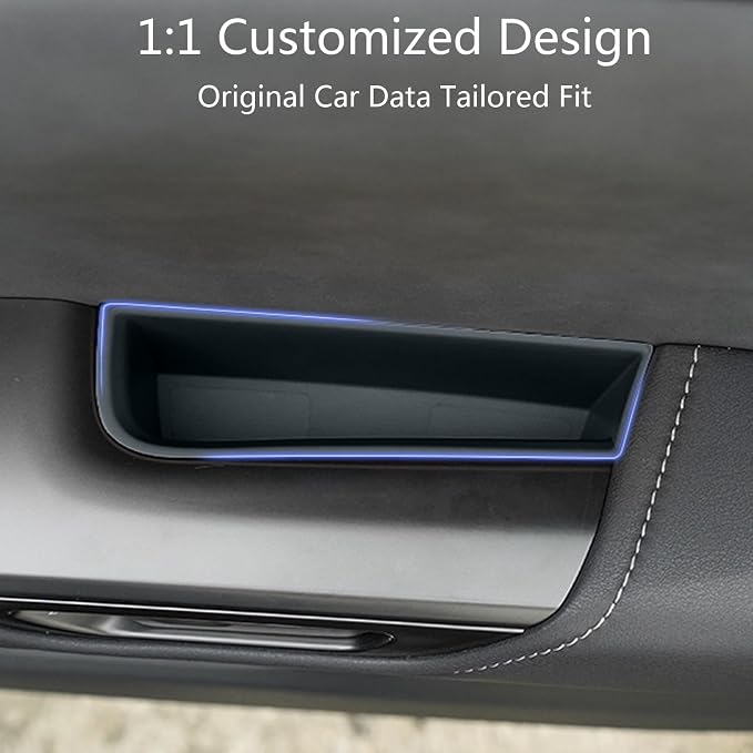 4PCS Car Door Organizer Tray for NX 2022 2023 2024 2025 Front & Rear Door Pocket Inner Organizer Trays TPE for NX 250 NX 350 NX 350h 450h+ Accessories Black