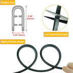 33FT(10M) Car Door Edge Guards Door Trim Edge Protector with Built-in Metal Clips, Prevent Scratches and Dings for Cars Trucks, Black