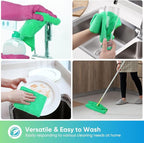 Green Microfiber Cleaning Cloth, 12 Pack Premium Microfiber Towels for Cars, Lint Free, Scratch-Free, Highly Absorbent, Reusable Cleaning Rags for Car, Household, Kitchen, Window,11.5"X11.5"