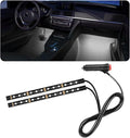 Car LED Strip Light, 24 LED RGB Auto Under Dash Interior Atmosphere Lights, Cigarette Lighter Decorative Lamp Ambient Night Light, Universal Lighting Kit Car Accessories (White)