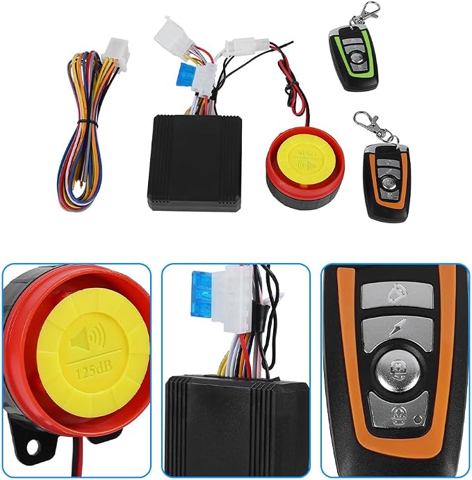 12V Motorcycle Anti-Theft Alarm with Remote Engine Start | 12V motorcycle anti-theft alarm system with remote control and engine start function