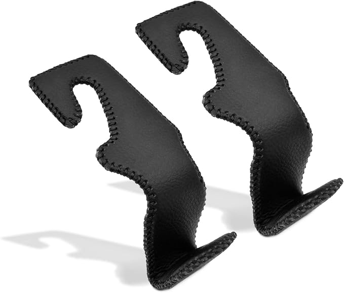 Car Seat Headrest Hooks for Car Back Seat Organizer Hanger Storage Hook Holder for Car SUV Organization Purse Shopping Groceries Bag Handbag, Black, 2 Pack
