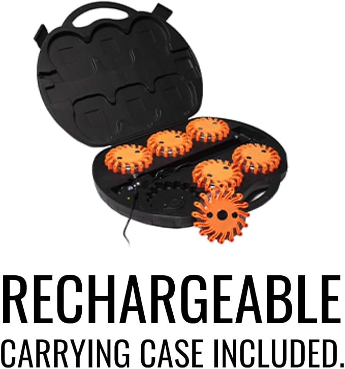 6-Pack Rechargeable 16-LED Safety Disc Kit