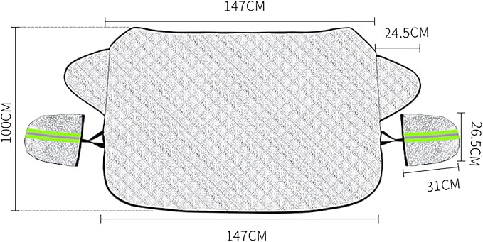 Complete Winter Windshield Cover Kit for GMC Acadia 2007–2025 2026 Lambda/C1XX, All-Weather Frost Guard & Snow Protector, Automotive Sun Shade -Easy to Install