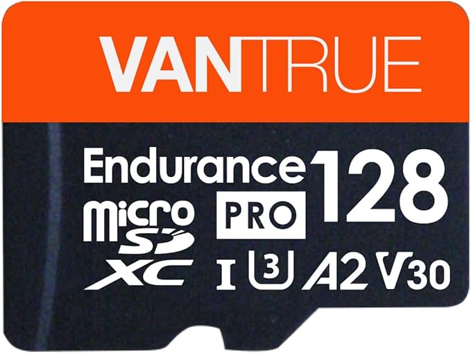 128GB U3 microSDXC UHS-I 4K UHD Video Monitoring Memory Card with Adapter for Dash Cams, Body Cams, Action Camera, Other Surveillance & Security Cams