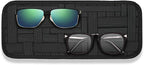 2 Packs Car Sun Visor Organizer, Car Visor Storage Anti-Slip Elastic Woven Board for Sunglass Holder Parking Fuel Card Digital Accessories