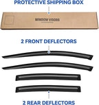 Window Visors Rain Guards Shield for 2008 2009 2010 2011 2012 Chevy Malibu, Out-Channel Window Vent Wind Deflectors Visors Shades for 08-12 Malibu
