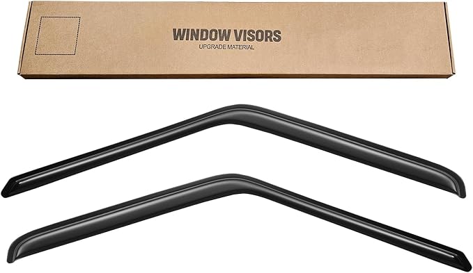 Window Rain Guards Visors for 1980-1996 Ford F150 Regular/Single Cab, Window Vent Wind Deflectors Shades for 1980-1996 Ford Bronco F250 F350 Standard Cab
