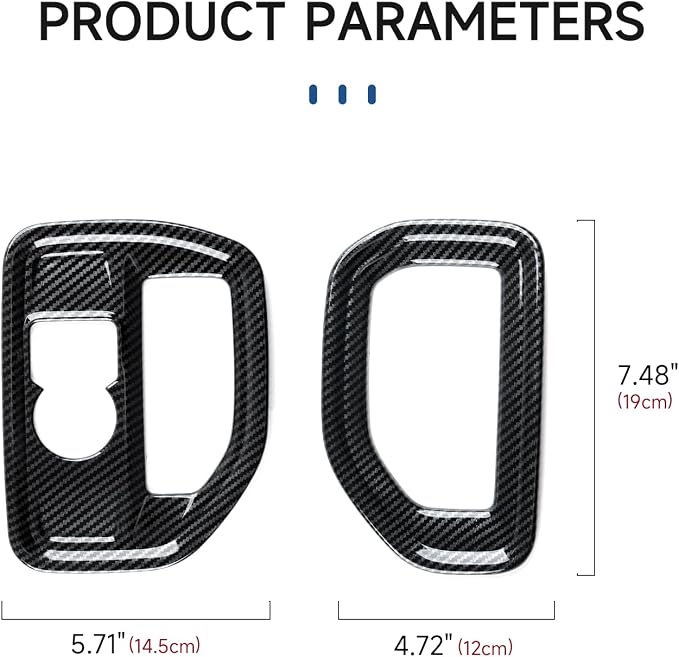 Car ABS Carbon Fiber Dashboard Side Air Vent AC Outlet Interior Trim Decal Cover for 2019-2025 Chevy Silverado | for 2019-2021 GMC Sierra 1500 2500 3500 HD Accessories (Style A)