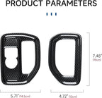 Car ABS Carbon Fiber Dashboard Side Air Vent AC Outlet Interior Trim Decal Cover for 2019-2025 Chevy Silverado | for 2019-2021 GMC Sierra 1500 2500 3500 HD Accessories (Style A)