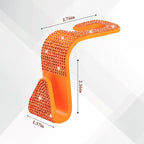 4PCS Bling Car Seat Headrest Hooks, Crystal Rhinestone Vehicle Back Seat Hanger Holder, Auto Interior Headrest Hanging Storage Organizer for Purse Handbag Coat, Universal Fit (Orange)