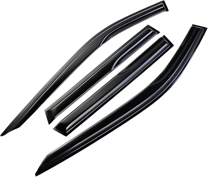 Tape-On Side Window Visor Deflectors Rain Guards Designed for Nissan Rogue 2021 2022 2023 S SV SL Platinum