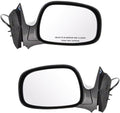2 Piece Driver and Passenger Side Mirror Assembly Set Electric Adjustment Non-Heated No Memory Black Compatible with 2002-2007 Buick Rendezvous GM1320300 GM1321300