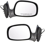 2 Piece Driver and Passenger Side Mirror Assembly Set Electric Adjustment Non-Heated No Memory Black Compatible with 2002-2007 Buick Rendezvous GM1320300 GM1321300