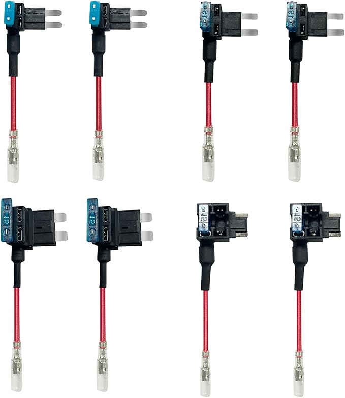 F7N Dash Cam Hardwire Kit USB C Port, Dashboard Camera Car Charger Cable Kit 12V- 24V to 5V w/Fuse Kit, Low Voltage Protection for Dash Cam Double-4 Fuses