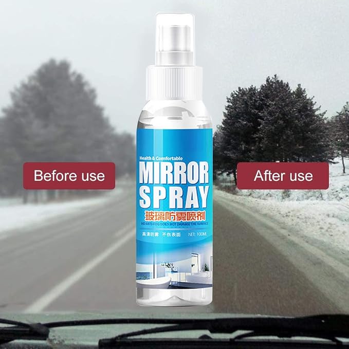 Anti Fogging Spray Antifog Glasses Cleaner Car Windshield Glass Treatment 100ml for Safe Driving Clear View Mirrors Windows Helmets Goggles