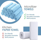 Microfiber Cleaning Cloths (Value Pack of 48) - Size 16 x 16 Inches, Highly Absorbent Cleaning Rags, Lint Free, Reusable and Washable, Microfiber Towels for Cars