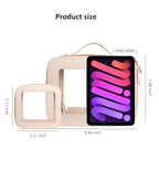 Clear Makeup Bag Organizer,Travel Toiletry Bag Cosmetic Case for Women,Portable Beach Make Up Skincare Pouch Car Organizer Bag with Zippers for Essentials(Large-Beige)