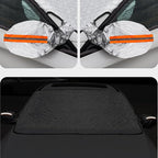 Car Windshield Snow Ice Cover with Side Mirror and Elastic Hook, 9 Magnetic Automotive Windshield Snow Frost Cover, Foldable Car Windshield Sun Shade for Most Cars, SUV/Truck/Pickup/MPV(63"x46"Inch)