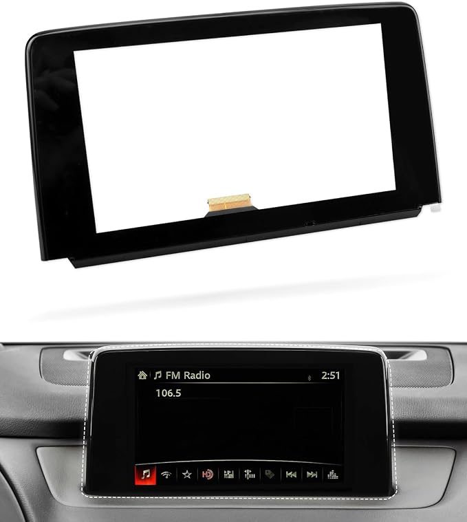 TK49-611J0 Touch Screen Glass 8", TK49-611JA Digitizer LCD Monitor Fit for Mazda CX9/CX-9 2016-2019 Replaces TK49-61-1J0a TK49-611J0-B