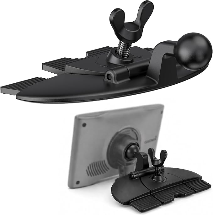 CD Slot Mount Replacement for Garmin GPS Navigator, Universal 17mm Ball Joint CD Player Mount Adapter Compatible with 3.5-7" Garmin Nuvi Series, Phone Holders & Tablet Mounts (No Bracket Mount)