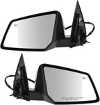 2 Piece Driver and Passenger Side Mirror Assembly Set Electric Adjustment Non-Heated No Memory Textured Compatible with 2007-2008 Saturn Outlook GMC Acadia GM132401 GM1321401