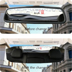 Car Rear View Mirror, 12Inch Interior Clip-on Wide Angle Convex Rear View Mirror, Car Accessories HD Wide Angle Extended Curved Mirror to Reduce Blind Spot Effectively for More Cars